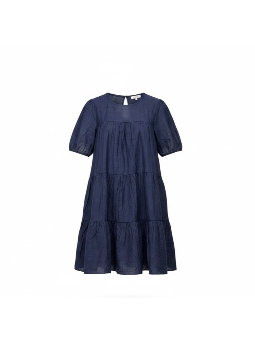 Moi Ami Womens Navy Tiered Ruffled Knee-Length Dress Relaxed Fit  Sz XXS